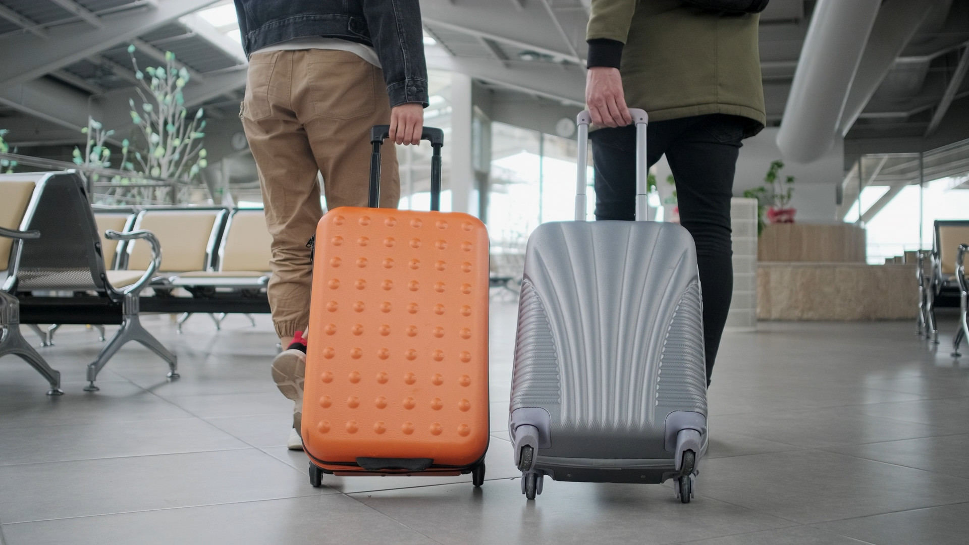 Man Woman Station Suitcase